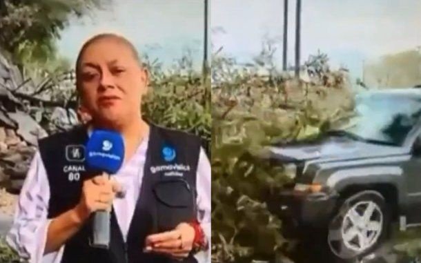 Estremecedor accidente en vivo: atropellaron brutalmente a una cronista y su camarógrafo mientras salían al aire