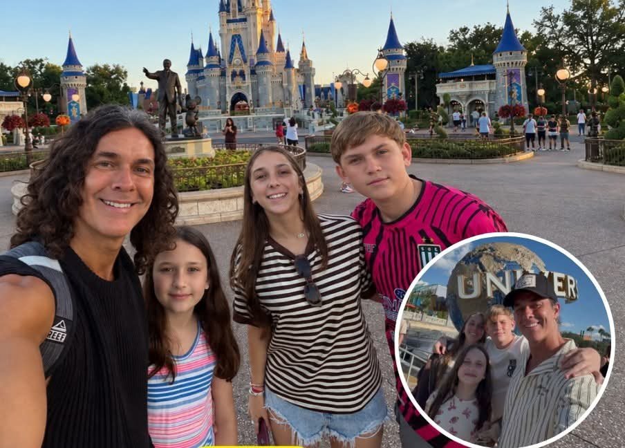 El viaje soñado de Martínez a Orlando junto a sus hijos: postales de pura emoción