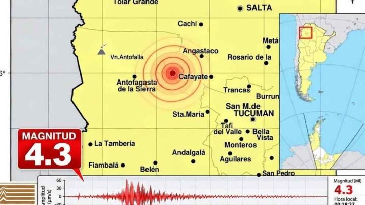 sismo Valles Calchaquíes Fuerte sacudió sintió tres provincias