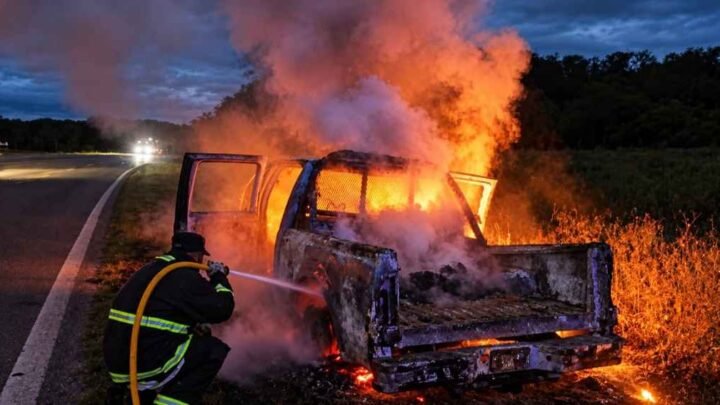 incendio camioneta Metán Explosión fuego quedó reducida cenizas