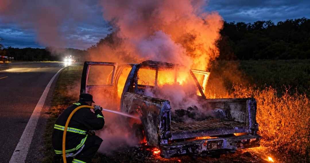 incendio camioneta Metán Explosión fuego quedó reducida cenizas