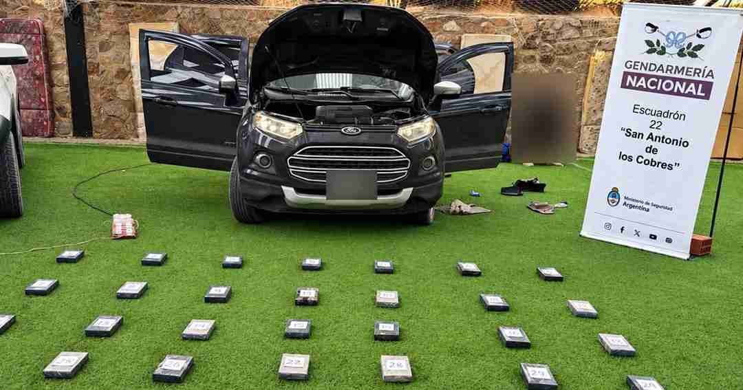 Cayeron en la Puna salteña: transportaban 35 kilos de cocaína ocultos en un doble fondo